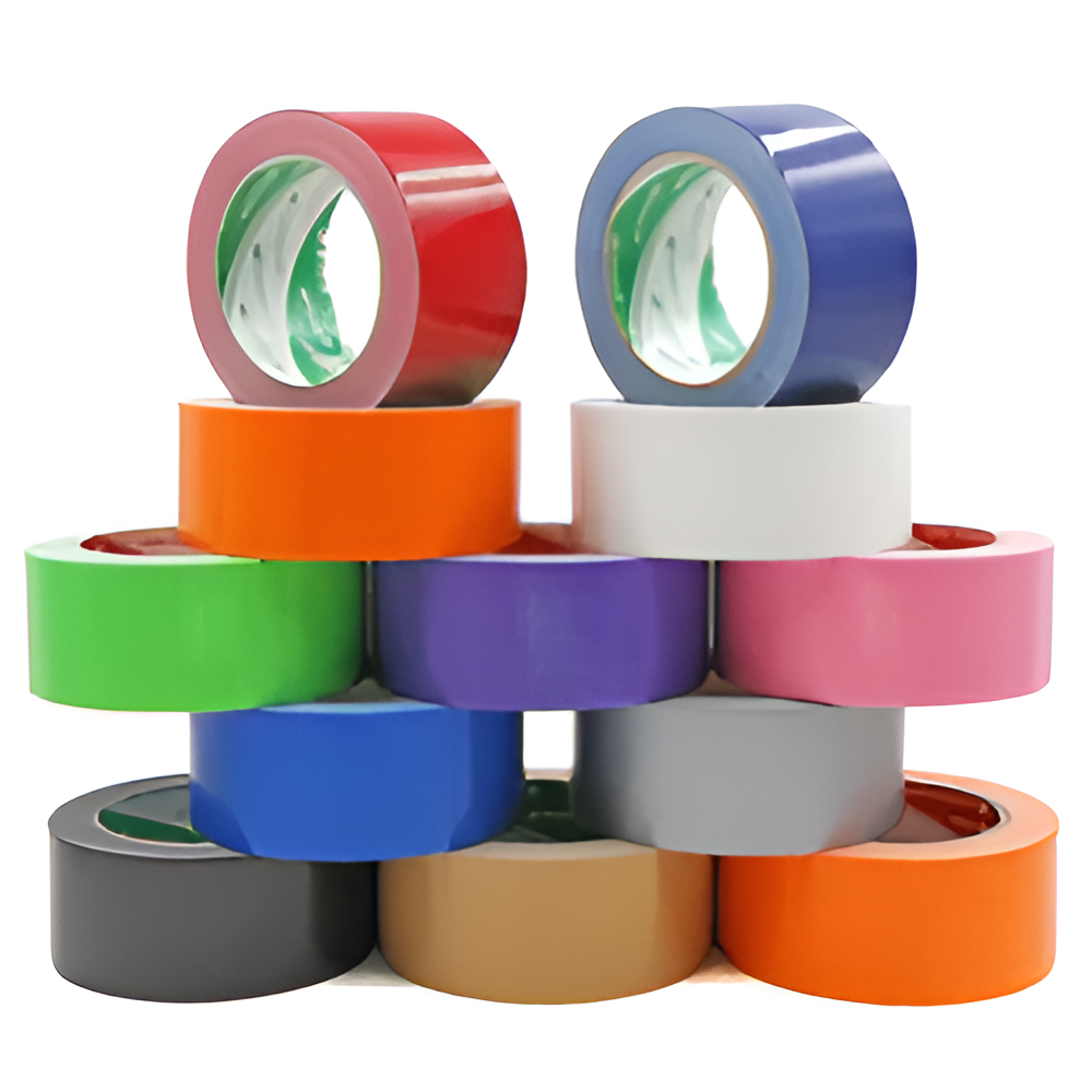 Engineers examining the quality of a new industrial tape material.